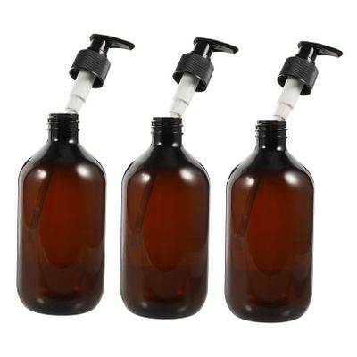 MAGICLULU 3pcs Bathroom Lotion Bottle Hand Soap Pump Dispenser Pet Shampoo Containers