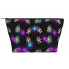 WOEZKEX purple galaxy trippy space astronauts Makeup Bag Zipper Pouch Travel Cosmetic Organizer For Women view 2