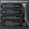 Groin Hair Trimmer - Electric Manscape Trimmer for Men, Waterproof Ball Trimmer for Pubic/Body/Groin Grooming with Ceramic Blade, LED Light, Charging Base view 4