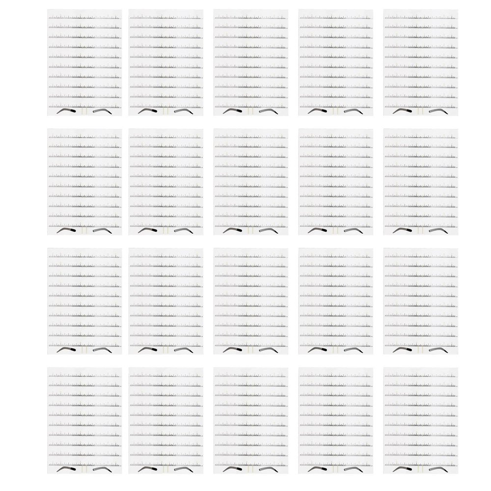 200PCS Disposable Eyebrow Stencil, Transparent Adhesive Mapping Stickers for Microblading Eyebrow Drawing Guide Template with Clear Scale for Makeup