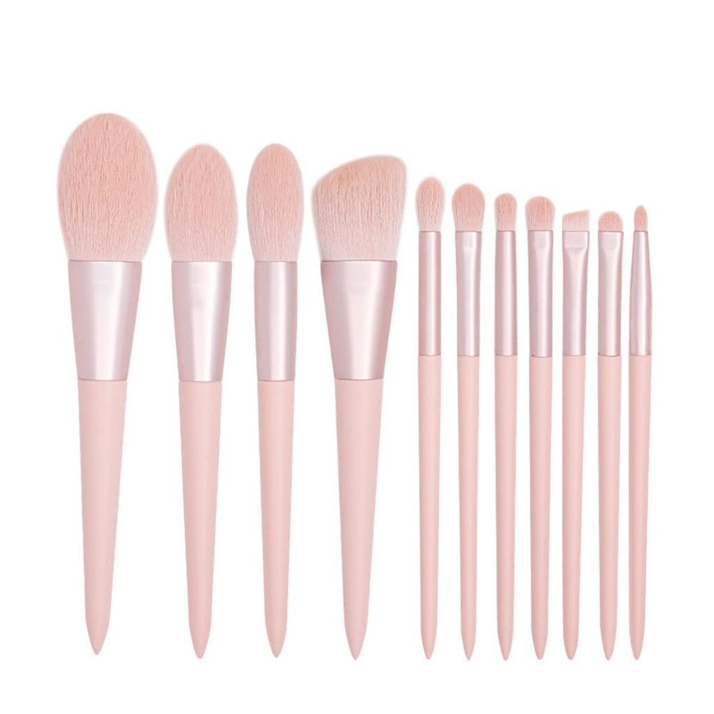 11 Brushes Set Full Set of Loose Powder Brushes Beauty Tools Eye Shadow Brushes (Color : A, Size : One Size)