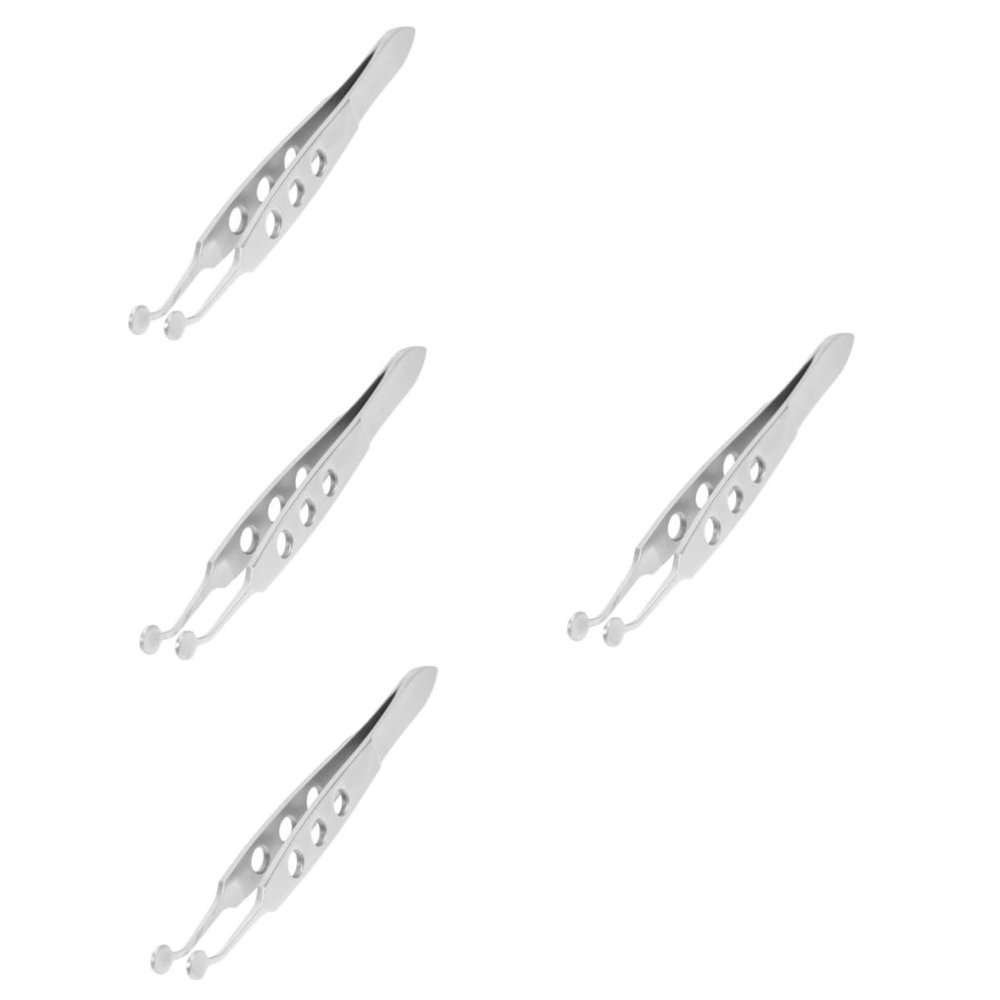 FRCOLOR 4pcs Professional Eyelid Tweezer Meibomian Gland Expressor Stainless Steel Beauty Tool
