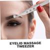 FRCOLOR 4pcs Professional Eyelid Tweezer Meibomian Gland Expressor Stainless Steel Beauty Tool view 2