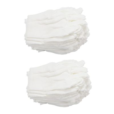 Baglaum 24 Pairs 100% Cotton White Moisturising Lining Glove Health Music Work