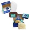 HartFelt Beauty Box Bundle with Exfoliation Foot Scrub and Delicate Skin Wool Sea Sponge, Shower Sponges for Women & Men, Shower Scrubber Gift Box view 1
