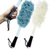 2Pack Back Scrubber for Shower, Loofah with Handle, Back Loofah Non-Slip Handle, Bath Body Brush, Scrub Cleaning Brush for Shower, Soft Mesh Sponge On a Stick for Men Women Elderly (Blue and White) view 1