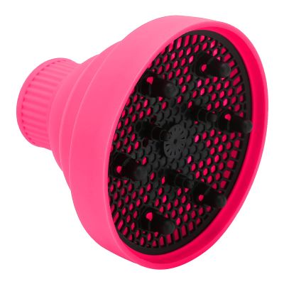 Sanpyl Universal Collapsible Hair Dryer Diffuser, Silicone Material Hair Diffuser, Collapsible Attachment for Hair Dryer with Diameter of 1.6-2in (Pink)