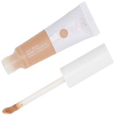 FLOWER BEAUTY By Drew Barrymore Get Real Serum Concealer - Brightens Skin + Blurs Blemishes - Hydrating Serum- Medium Honey