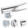Ipetboom 5pcs Metal Eyebrow Pencil Sharpener Handheld Manual Sharpener for Boys and Girls School Supplies Portable for Artists Students Beginners view 3