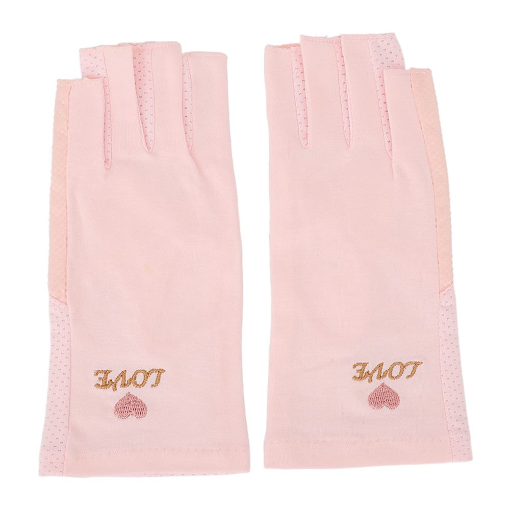 Greensen Manicure Gloves Stretchy Breathable Fingerless Fiber Cotton Nail Lamp Gloves for Gel Manicures Light Lamp ()