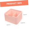 Ciieeo Cotton Swabs Holder Lid Compartment Makeup Organizer Box for Cotton Pads and Swabs Design for Bathroom Vanity and Makeup Table Dust Storage Pink view 4