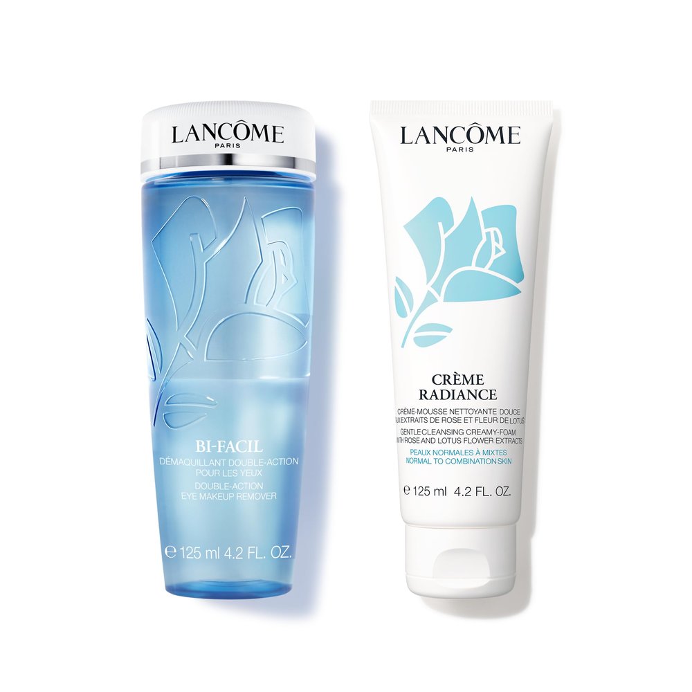 Lancme Face Cleansing Duo - Bi-Facil Waterproof Eye Makeup Remover & Crme Radiance Cream-to-Foam Face Cleanser