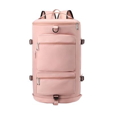 Worparsen Lightweight Travel Bag Fitness Moving Storage Duffel Multifunctional Large Capacity Adjustable Straps Multi Layers Great Load Bearing Shoulder Pink