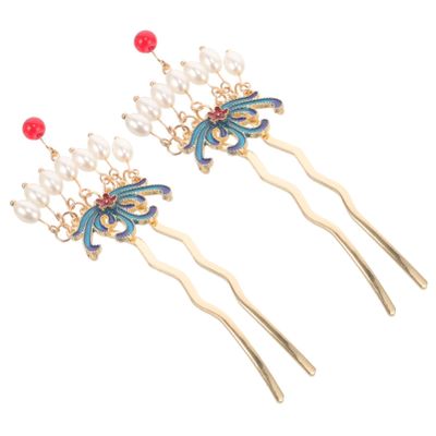 LIFKOME Hairpin Bun Accessory Vintage Hair Chopstick Pearl Hair Pin Set for Women