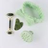 4-Pcs Jade Roller and Gua Sha Set, Jade Roller for Face, Gua Sha, Jade Roller, Gua Sha Stone, Head Band, and Head Brush view 1