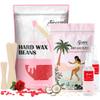 Ajoura 1 lb cream hard wax beads+ 2 lb rose hard wax beans for hair removal Refill Bag for Brazilian Bikini, Face, Eyebrows, Underarms, Arms, Chest, Back, Legs, Women Men view 1