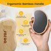 BEZOX Nano-Glass Pumice Stone for Feet Dead Skin, Eco-Friendly Pedicure Foot File Callus Remover - Bamboo Handle view 4