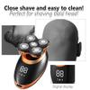 EKHOU Head Shavers for Bald Men, 5 in 1 Electric Shaver for Men Beard Hair Trimmer Electric Razor 5D Floating Five Blade Heads Electric Nose Hair Trimmer LCD Display view 4