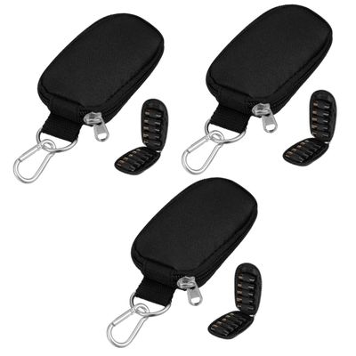 MAGICLULU 3pcs Carrying Case Black Key Oil Bag for Bottles Portable Travel Kit Sturdy Zippers for Use