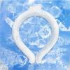 Ice CollarNeck Cooling Tube | Wearable Cooling Neck Wraps for Summer Heat I Hands Free Cold Pack | Reusable Neck Coole (White) view 2