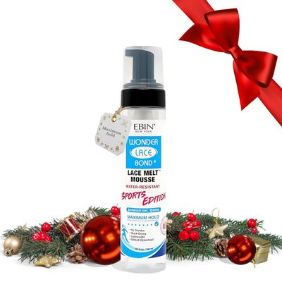 EBIN NEW YORK Wonder Lace Bond Melt Mousse 6.08 Fl Oz Sports Edition For Lace Wig Application & Styling  Strong Hold Mousse  Rosemary Mint for Oil Control  Castor Oil & Biotin for Nourished Hairlin