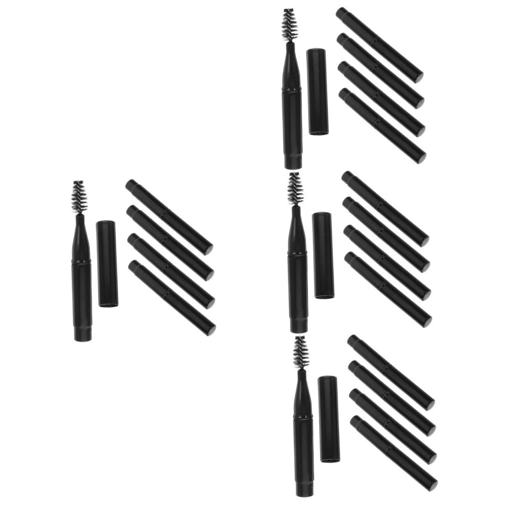 FRCOLOR 24pcs Eyebrow Brush Applicator Travel Makeup Brushes Spoolies for Eyelashes Tool Portable Natural Look