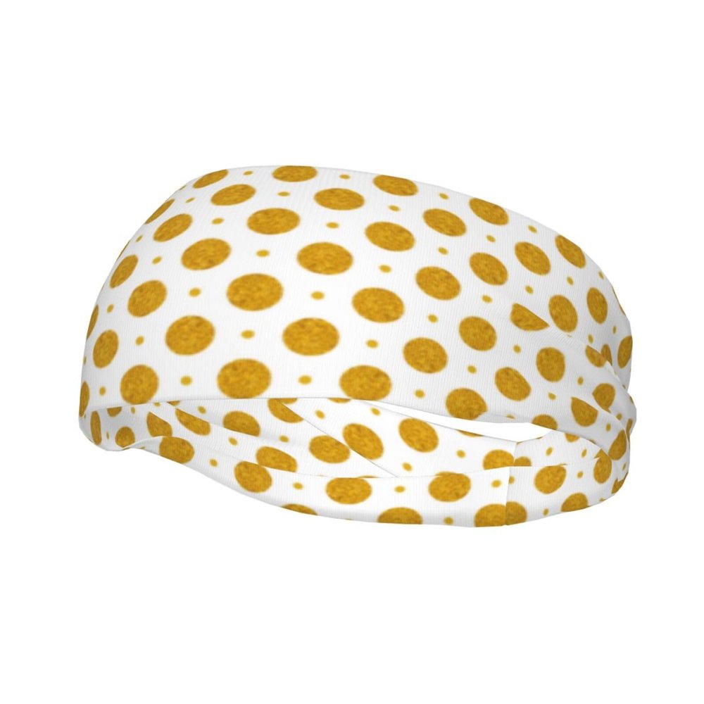Polka Dots Sweatbands Sports Headband,Breathable Sport Yoga Workout Turban Headband for Women Men Hair Accessories