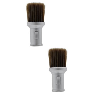 MAGICLULU 2pcs Barber Brush Neck Duster for Dust Remover Hair Salon Shaving Brush Sturdy Bristles Handle
