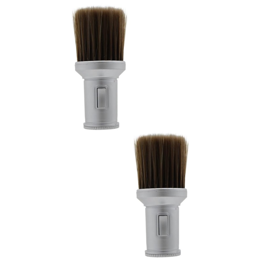 MAGICLULU 2pcs Barber Brush Neck Duster for Dust Remover Hair Salon Shaving Brush Sturdy Bristles Handle