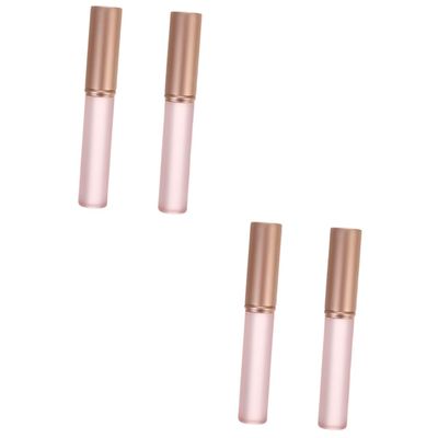 FRCOLOR 4pcs Ergonomic Lip Brush Portable Makeup Brush Lipstick Applicator Lip Gloss Pigment Tool Balm Applicator