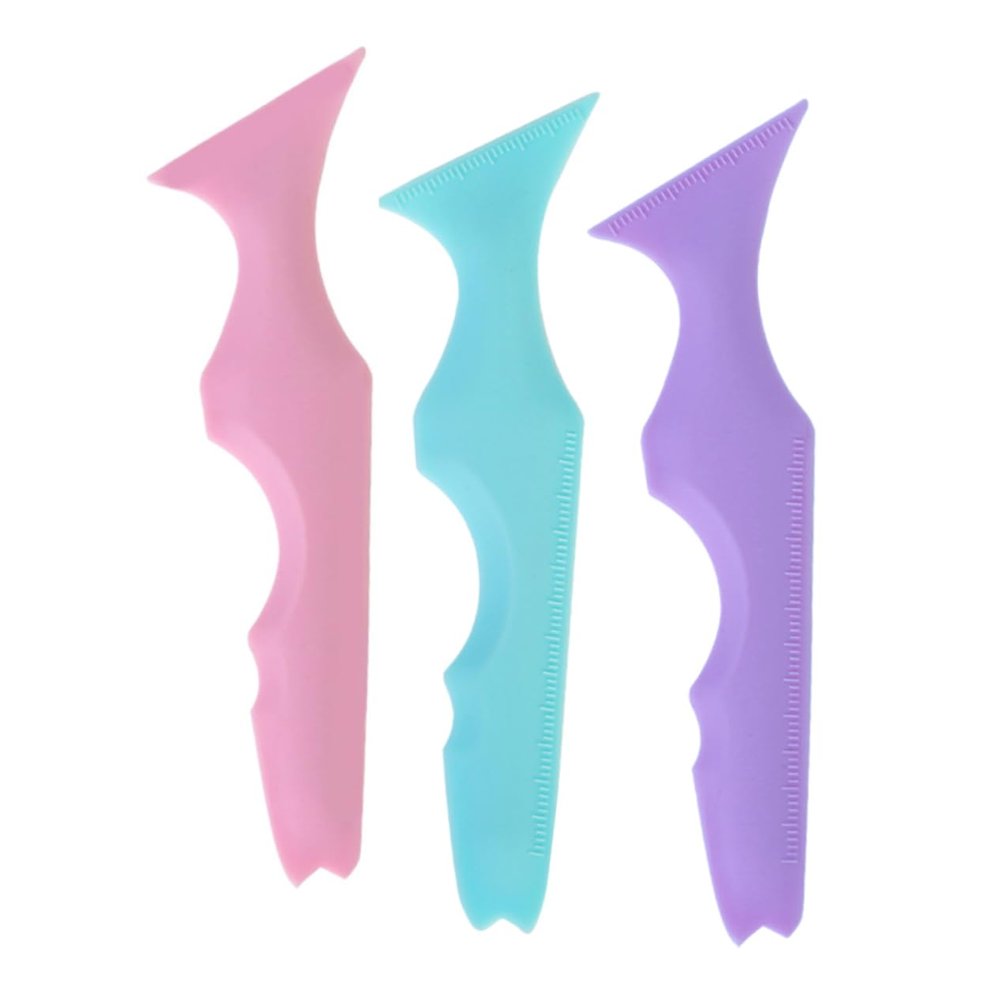 MAGICLULU 3pcs Silicone Eyebrow Stencils for Mascara and Eyeliner Application Multi-functional Makeup Tool for Precise Eye Makeup and Easy to Use for Parties and Daily Use