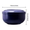F&Y Stainless Steel Beard Soap Cream Bowl, Washable & Multi Functional, Ideal for Trimming & Foaming, Lasting Shaving Accessory with Blue Finish for Mens Grooming Kit view 3