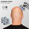 Universal Head Shaver Replacement Heads Magnetic 7 Blades Head Shavers Replacement Blades for Bald Men Compatible with Freebird Shaver & Other Brands (7msilver) view 4