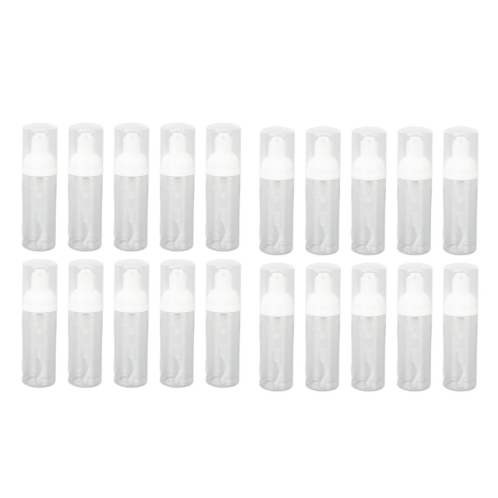 Foaming Pump Bottle 20pcs 50ml Empty Foam Pump Bottle Bulk, Refillable Travel Foaming Pump Dispenser Bottle Leakage Proof Transparent Foam Bottle Dispenser for Refillable Travel Cosmetics