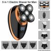 Head Shavers for Bald Men, 5 Heads Floating Electric Shaver Beard Hair Trimmer Bald Shaving Cordless view 2