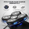 Head Shavers for Bald Men, 5in1 Digital Display Wet Dry Electric Shaver Men Bald Shaving Machine Beard Hair Trimmer Body Facial Electric Razor Rechargeable (Color : Silver) view 2