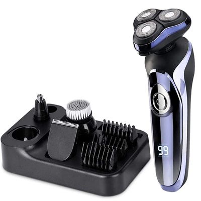 Head Shavers for Bald Men, 5 in 1 Electric Razor for Men Hair Clipper Rotary Shaver Beard Trimmer Waterproof USB Fast Charging Cordless Nose Hair Trimmer