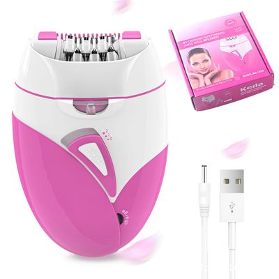 Epilator Hair Removal for Women,Women Hair Trimmer Cordless 2 Gear Speed USB Rechargeable Gentle Electric Trimmer for Legs,Underarms,Bikini,Hair,Eyebrow,Lips (Rose red)