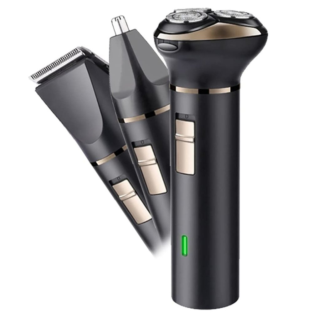 Head Shavers for Bald Men, 3 in 1 Electric Shaver for Men Electric Beard Trimmer Washable Fast USB Rechargeable Man Shaving Machine Beard Trimmer Tool