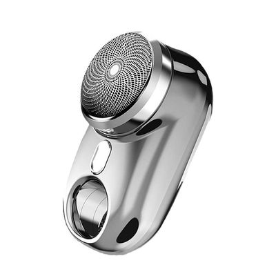 WTCBQC Head Shavers for Bald Men, Mini Shave Portable Electric Shaver for Men Wet Dry One-Button Mini Travel Razor Electric Rechargeable (Color : Silver)