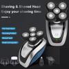 WTCBQC Head Shavers for Bald Men, 5 in 1 Men's Electric Shaver 4D Waterproof Shaver USB Rechargeable Bald Rotate Portable Hair Trimmer Five Heads, Blue-set view 2