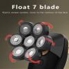 WTCBQC Head Shavers for Bald Men, Shaver for Men 7D Independently 7 Cutter Floating Head Waterproof Electric Razor LCD Multifunction USB Charge Trimmer for Men view 2