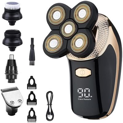 WTCBQC Head Shavers for Bald Men, Electric Razor for Men Professional Waterproof Head Shavers with Wet and Dry 5 Heads Fast Charging Shaving Side 5D Floating, Black