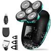 Head Shavers for Bald Men, 5in1 Digital Display Wet Dry Electric Shaver Men Bald Shaving Machine Beard Hair Trimmer Body Facial Electric Razor Rechargeable (Color : OneColor) view 1
