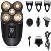 Head Shavers for Bald Men, Multifunctional Electric Shaver Grooming Kit for Men 5 in 1 Waterproof Electric Razor Bald Head Shaver 4D Floating Hair Clipper view 1