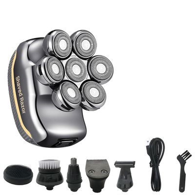 Head Shavers for Bald Men, 6 in 1 7-Blade Electric Shaver for Men Hair Trimmer Beard Razor Rechargeable Body Bald Shaving Machine