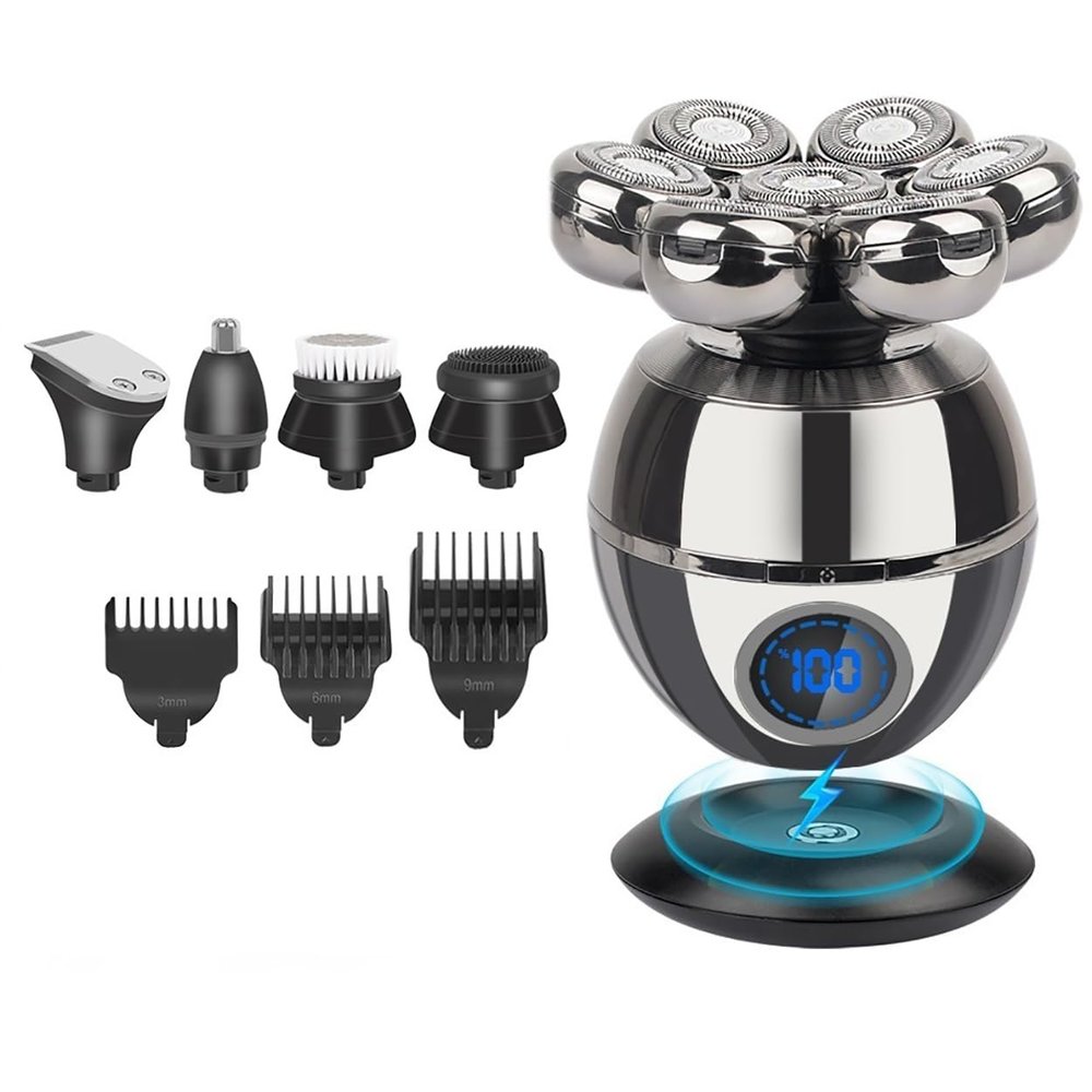 Head Shavers for Bald Men, 5 in 1 Shaver for Men Electric Shaver Bald Head Shaver Hair Clipper for Bald Man Beard Trimmer Shaving Machine Bald Head Razor