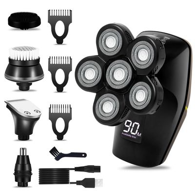 WTCBQC Head Shavers for Bald Men, Head Shavers for Bald Men 5 in 1 Electric Razor for Men Multifunctional Bald Head Shaver Cordless Grooming Kit