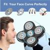 Head Shavers for Bald Men, 5-in-1 Electric Football Shaver for Men Bald Head Razor Grooming Kit Multifunctional Cordless Hair Clippers Rotary Shavers view 3