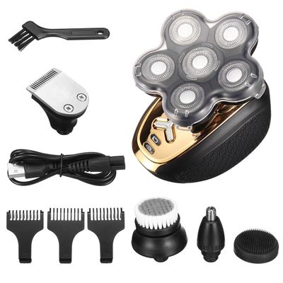 Head Shavers for Bald Men, 4D Floating Heads Electric Shaver USB Rechargeable Hair Clipper Nose Ear Hair Trimmer Men Bald Head Shaver Facial Cleaning Brush